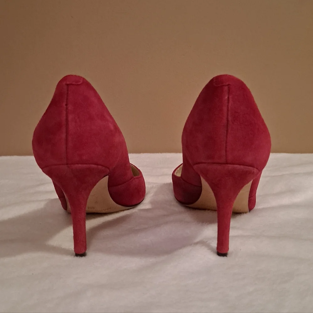 Marc Fisher Tuscany Red Suade Heels Sz 6M